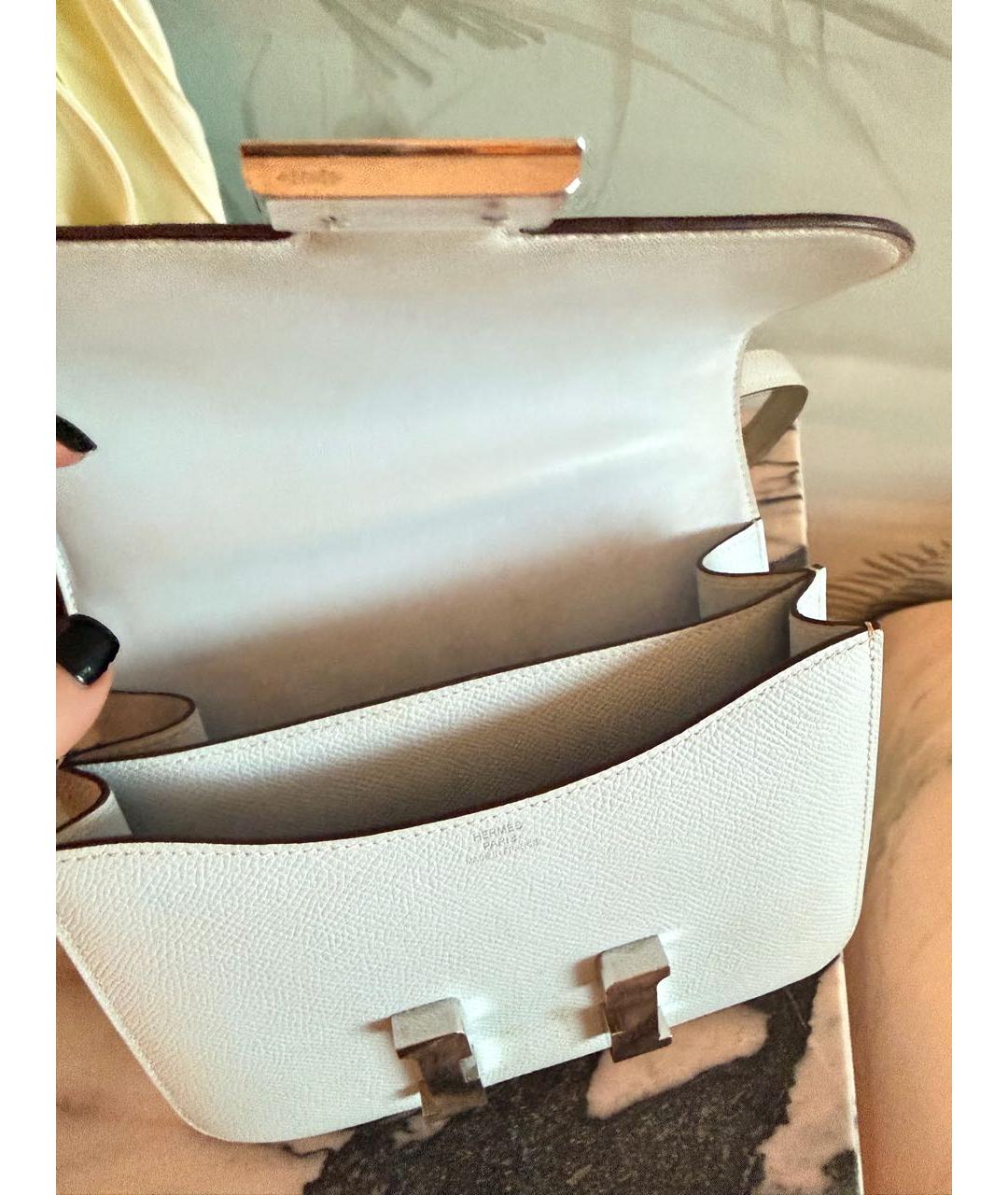 HERMES Голубая кожаная сумка через плечо, фото 2