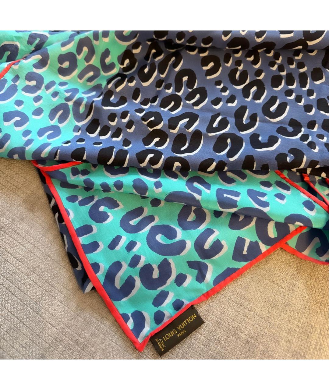 LOUIS VUITTON Мульти шелковый шарф, фото 2