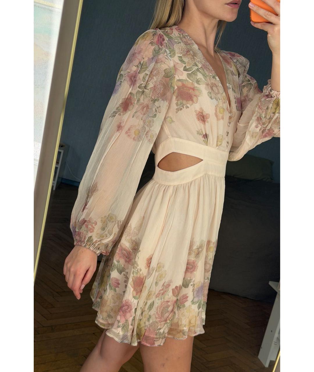 TWIN-SET Розовое шифоновое платье, фото 7