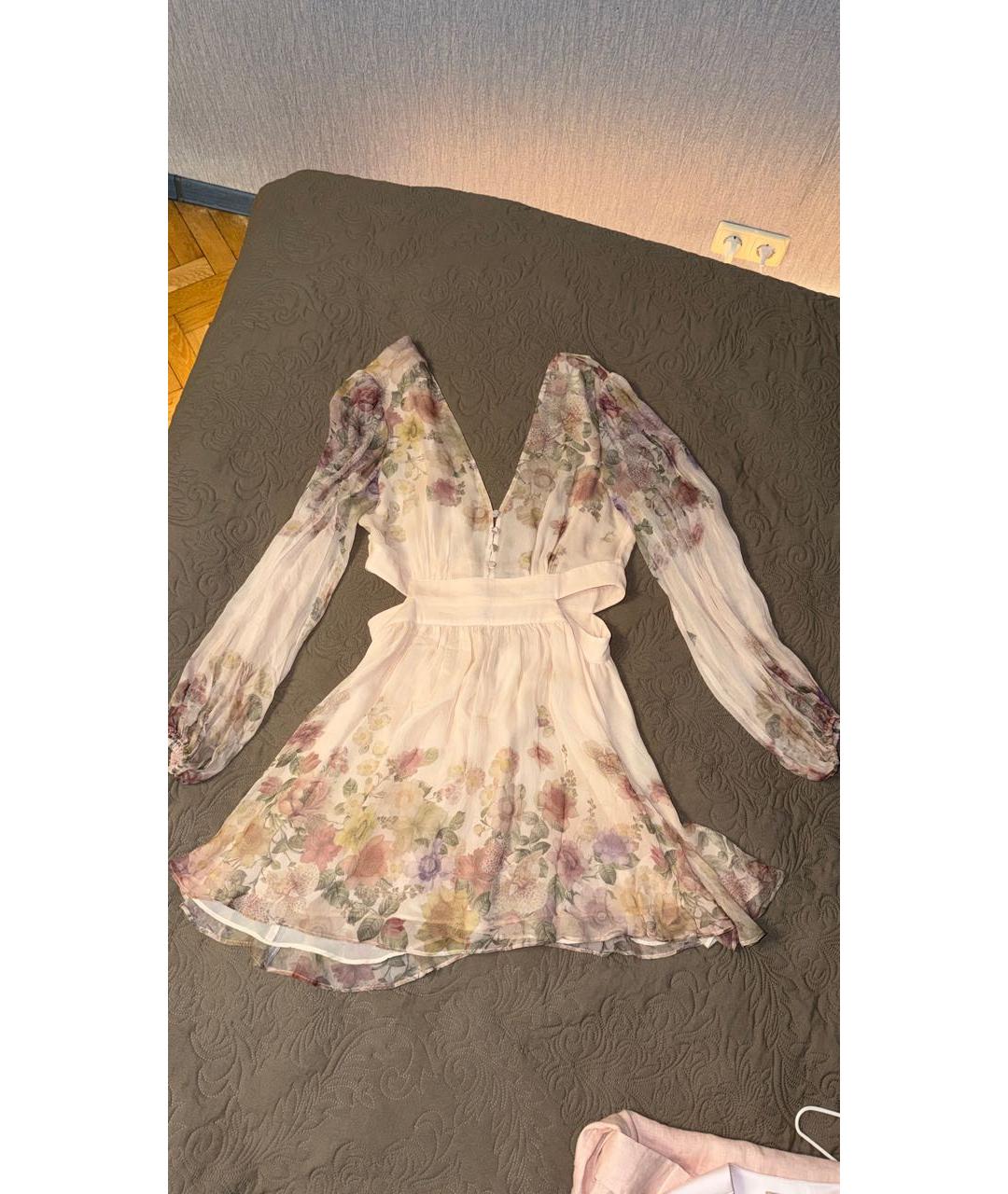 TWIN-SET Розовое шифоновое платье, фото 8