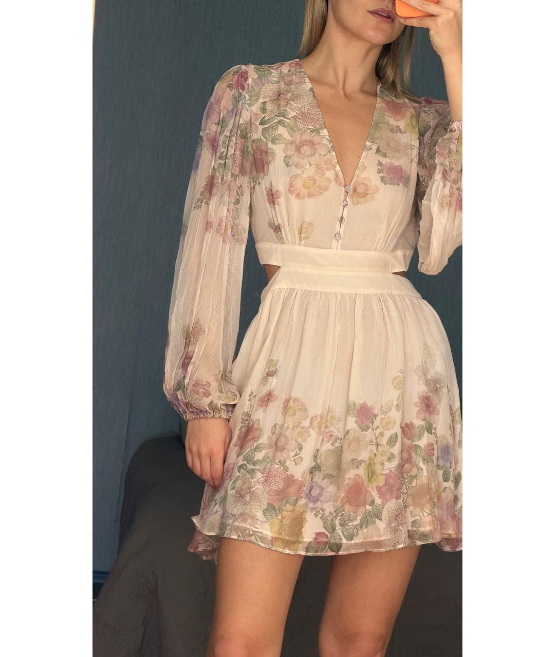 TWIN-SET Розовое шифоновое платье, фото 2