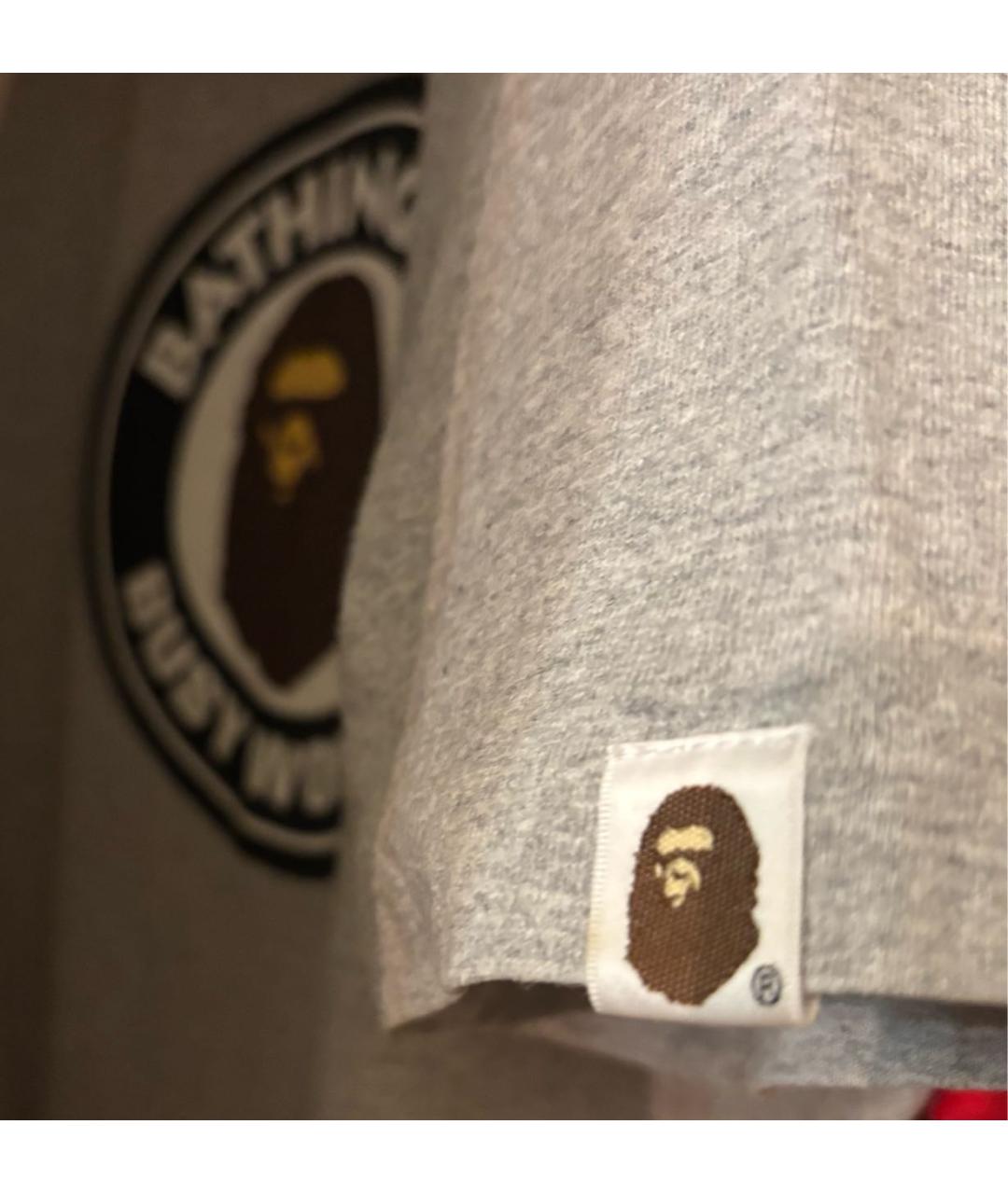 BAPE Серая хлопковая футболка, фото 4