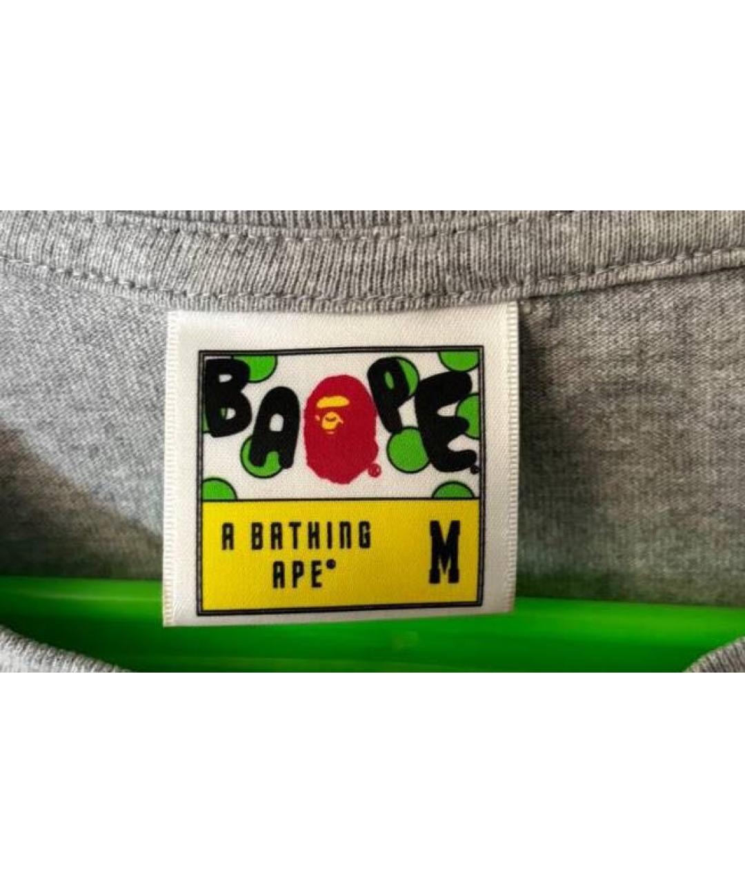 BAPE Серая хлопковая футболка, фото 2