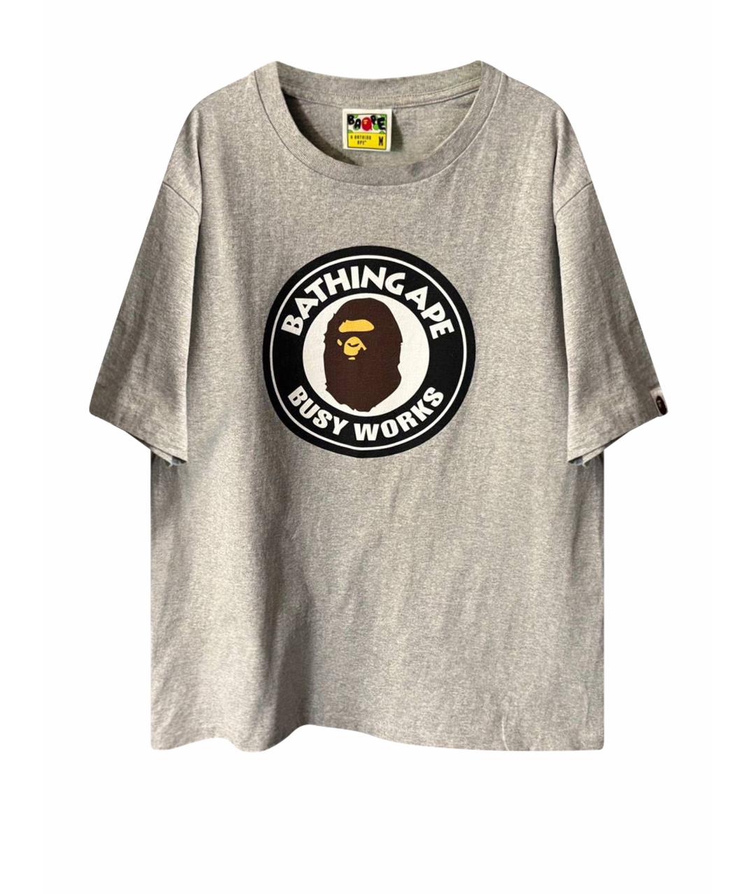 BAPE Серая хлопковая футболка, фото 1