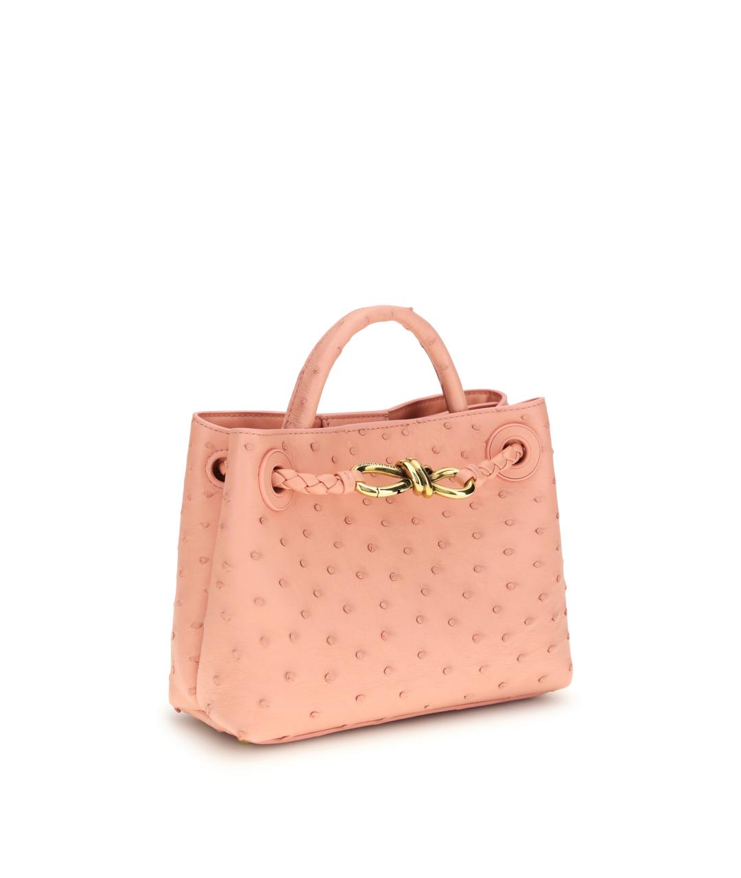 BOTTEGA VENETA Розовая сумка тоут из экзотической кожи, фото 2