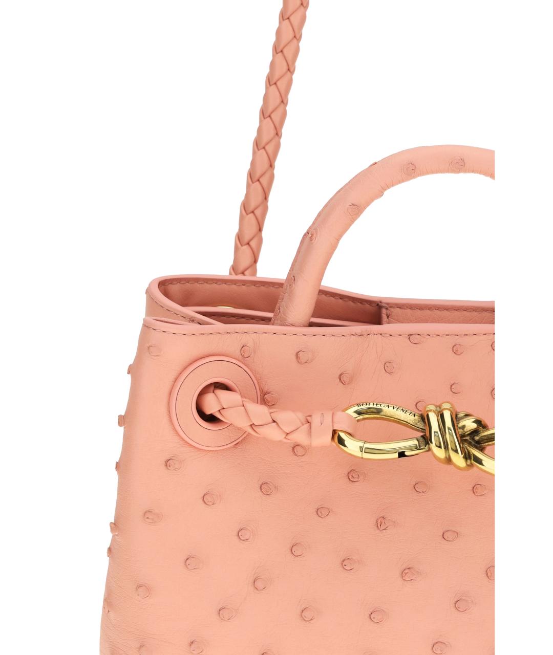 BOTTEGA VENETA Розовая сумка тоут из экзотической кожи, фото 4