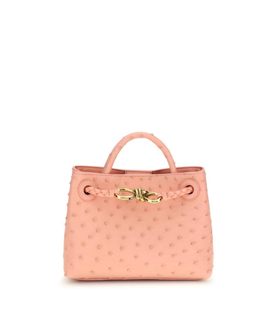 BOTTEGA VENETA Розовая сумка тоут из экзотической кожи, фото 1