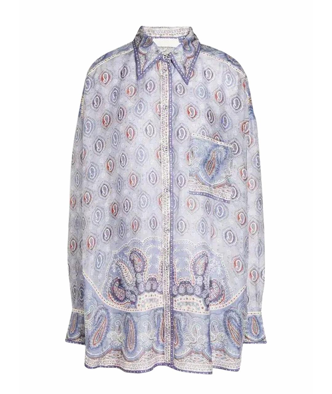 ZIMMERMANN Фиолетовая шелковая рубашка, фото 1
