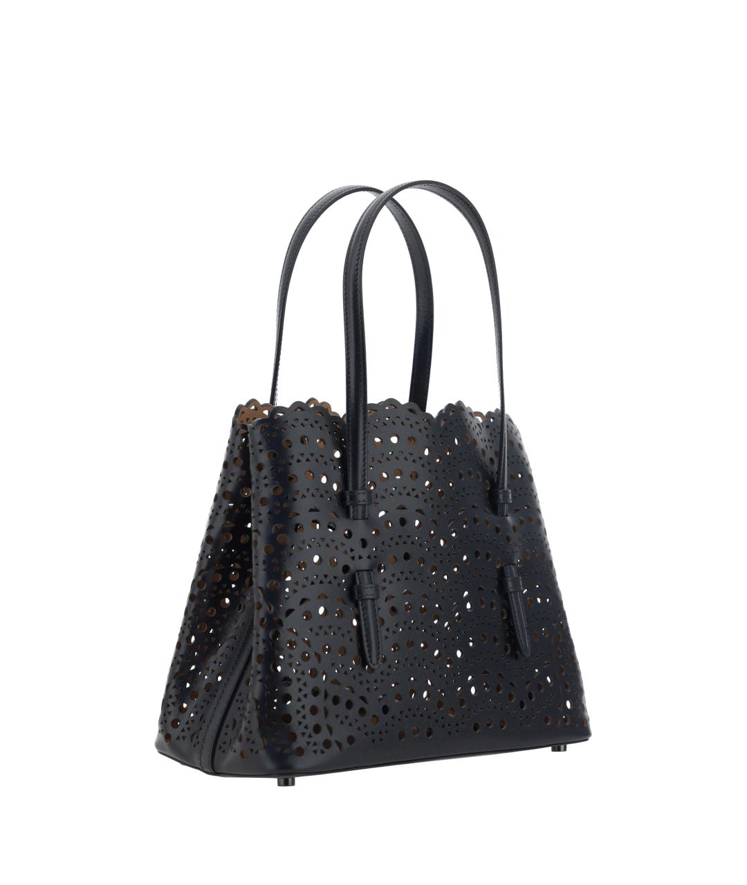 ALAIA Черная кожаная сумка через плечо, фото 3