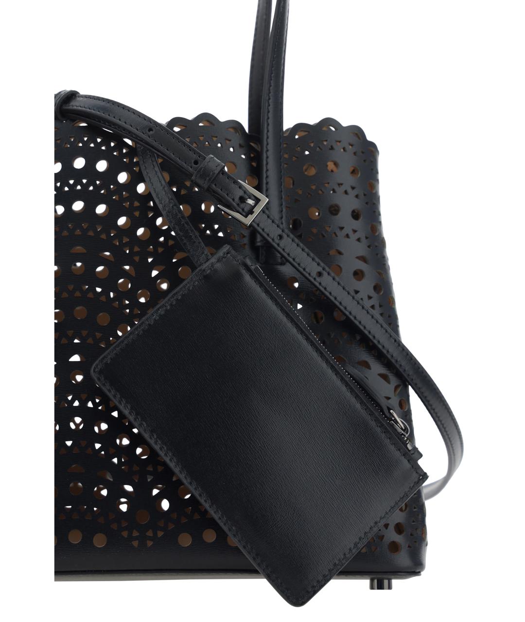 ALAIA Черная кожаная сумка через плечо, фото 4