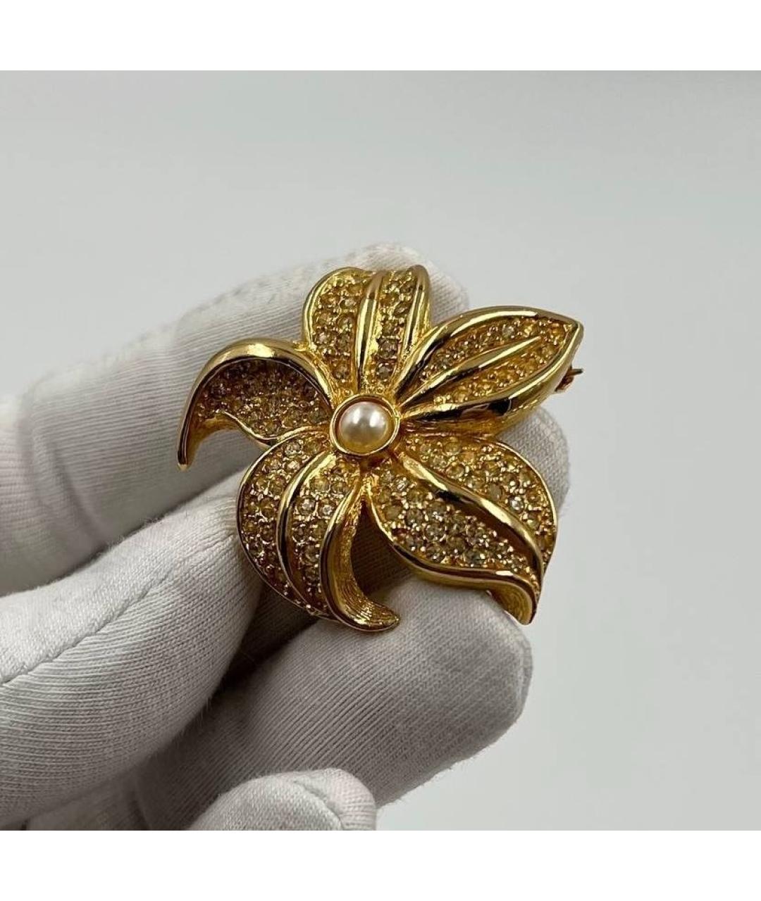 CHRISTIAN DIOR Золотая позолоченная булавка / брошь, фото 2