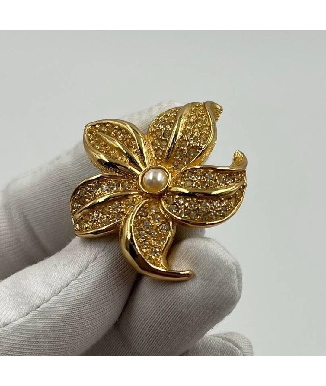 CHRISTIAN DIOR Золотая позолоченная булавка / брошь, фото 3