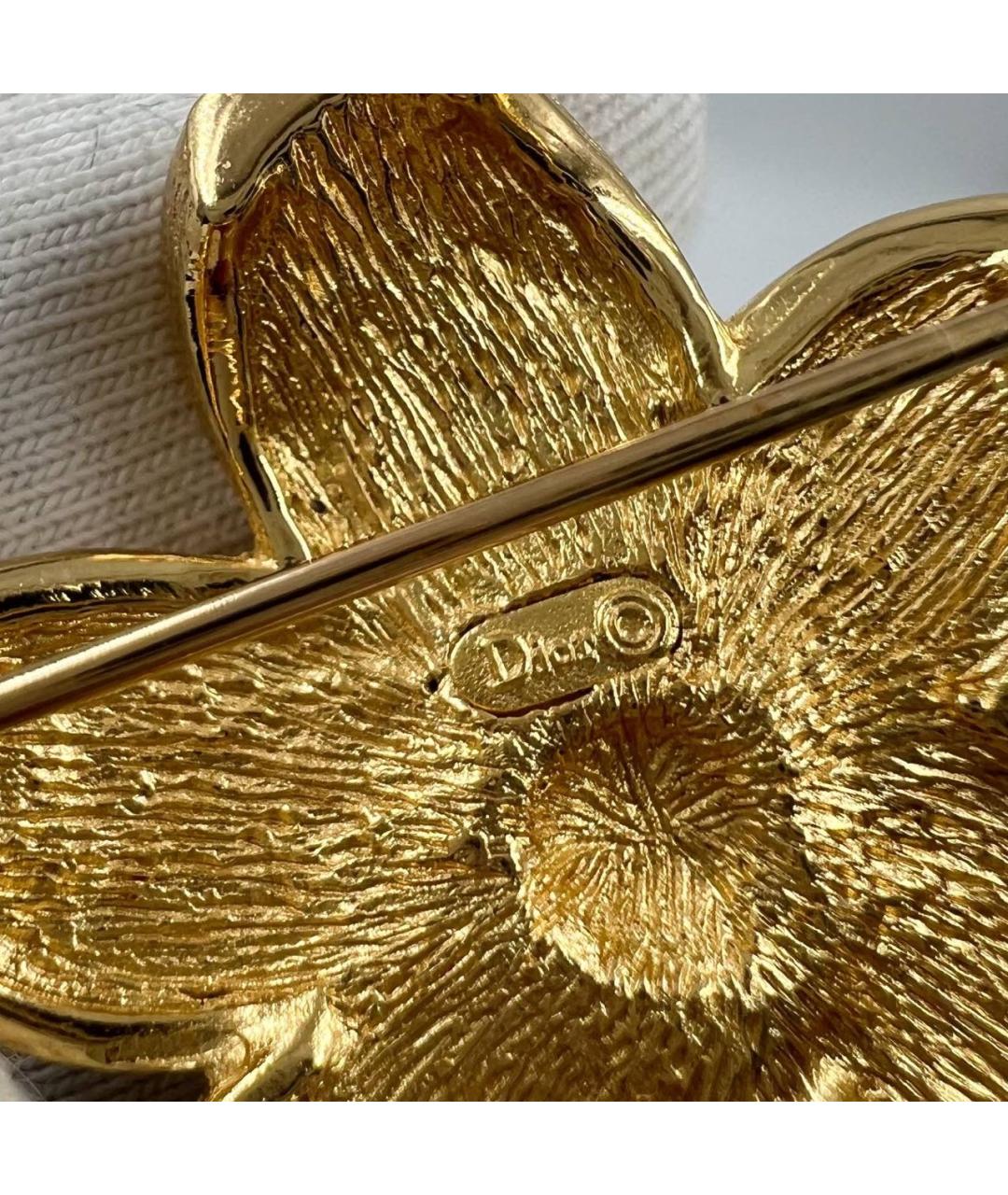 CHRISTIAN DIOR Золотая позолоченная булавка / брошь, фото 5
