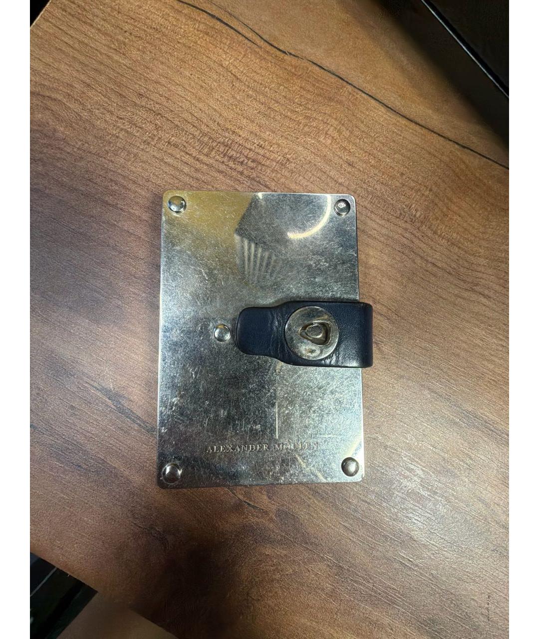 ALEXANDER MCQUEEN Синий кожаный кардхолдер, фото 8