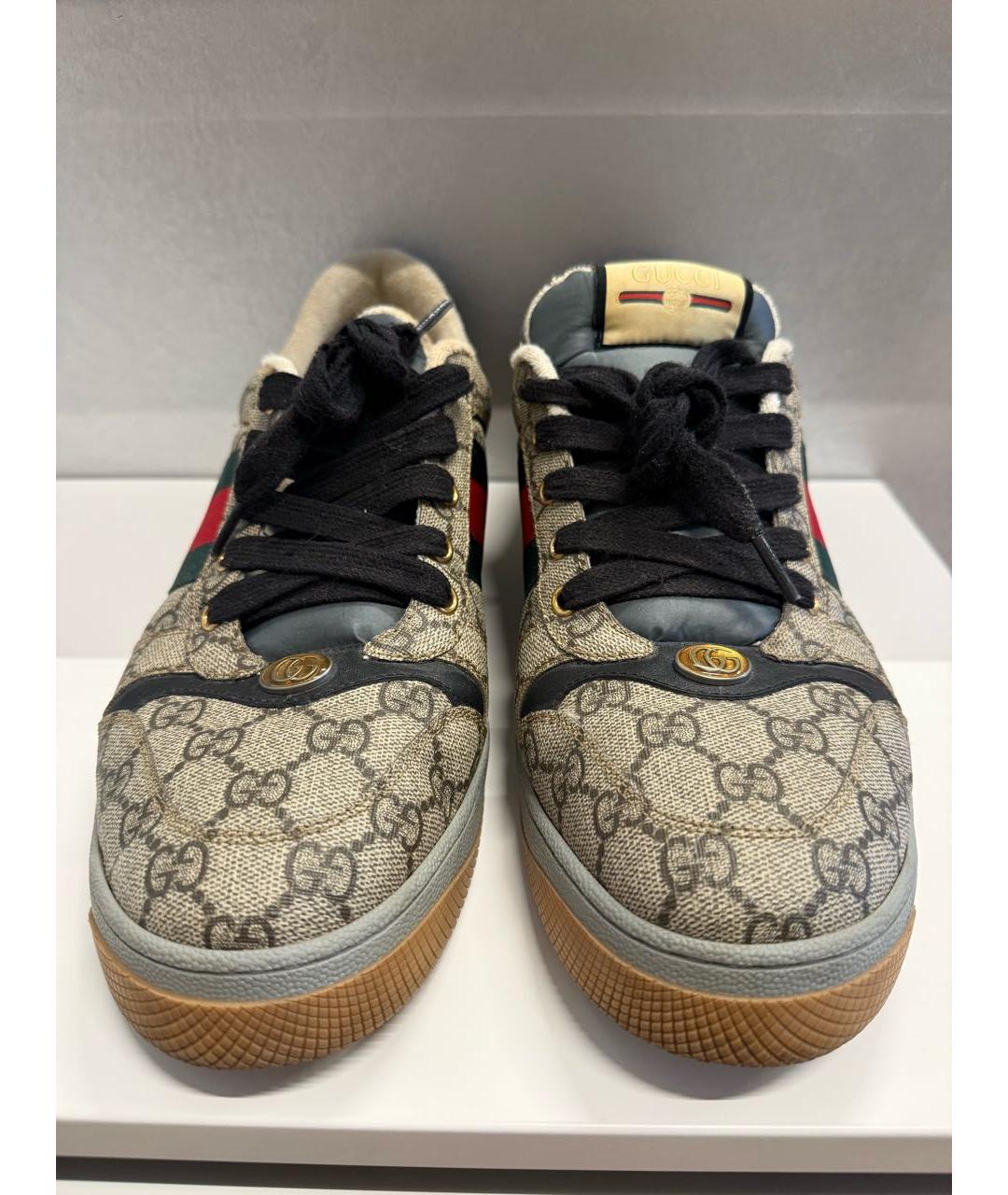 GUCCI Бежевые низкие кроссовки / кеды, фото 2