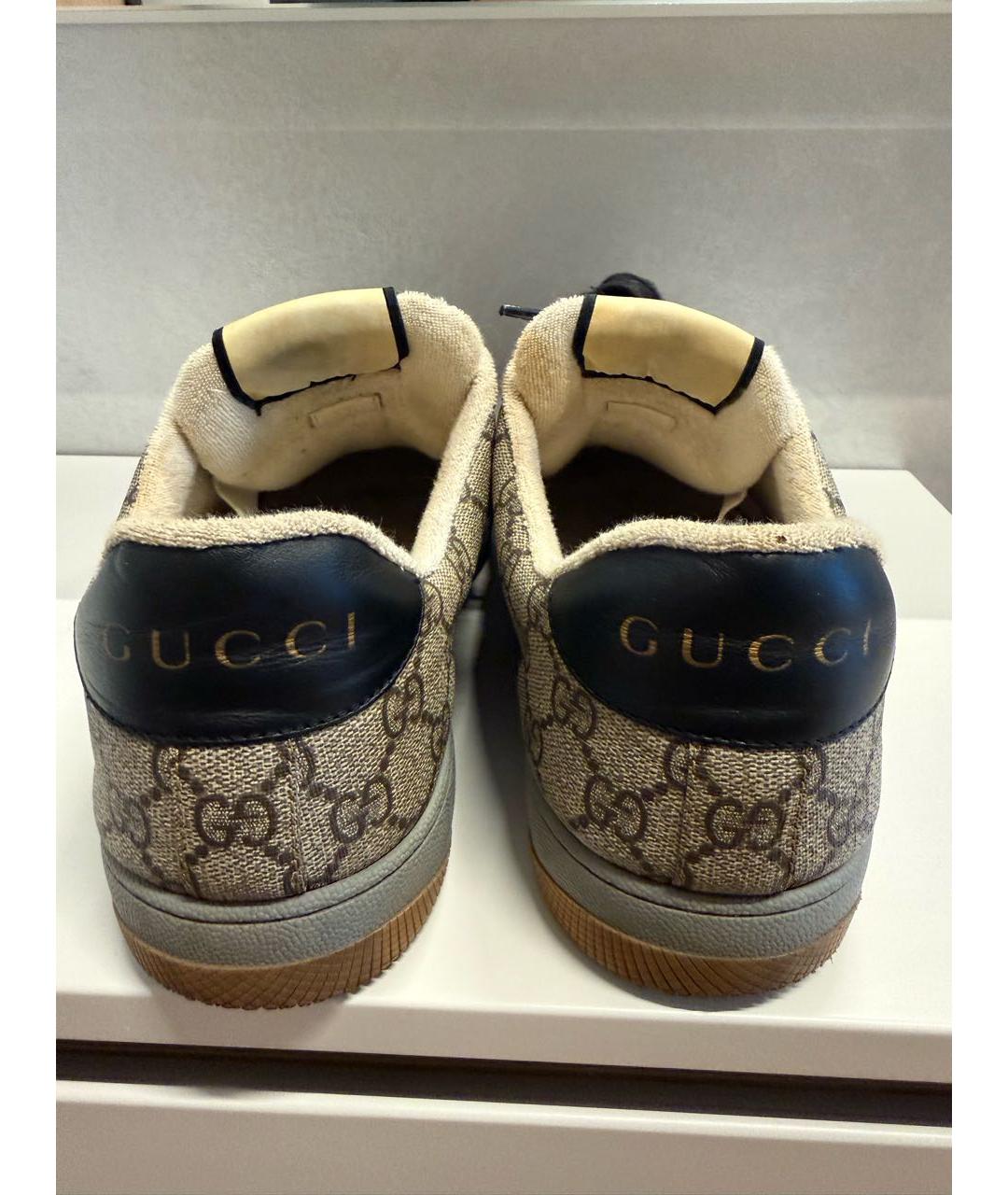 GUCCI Бежевые низкие кроссовки / кеды, фото 4