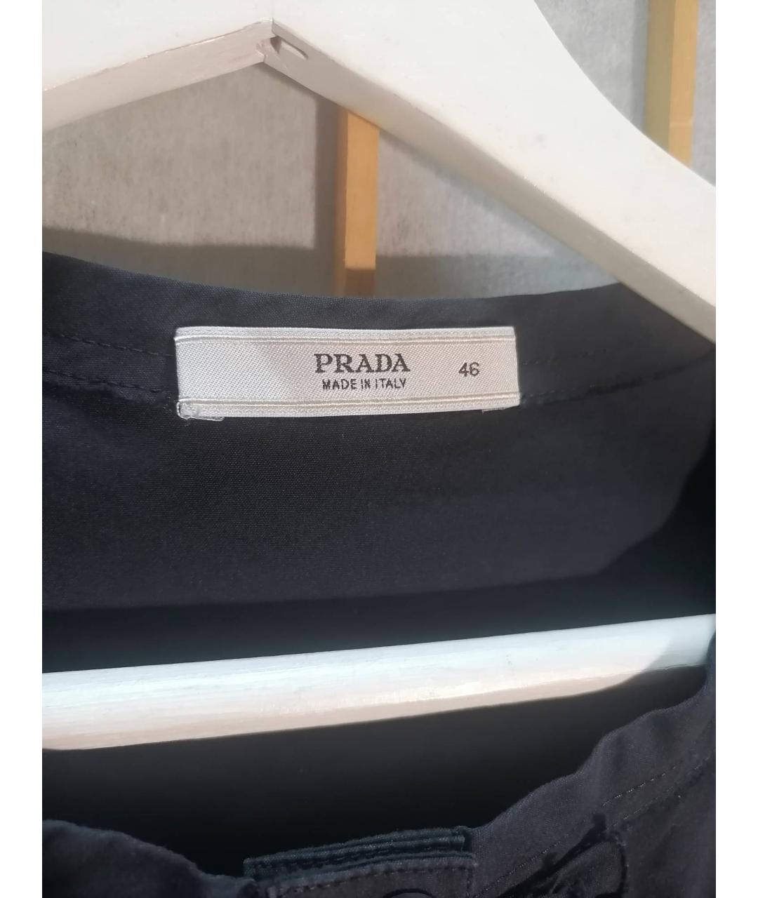 PRADA Черное хлопковое платье, фото 3