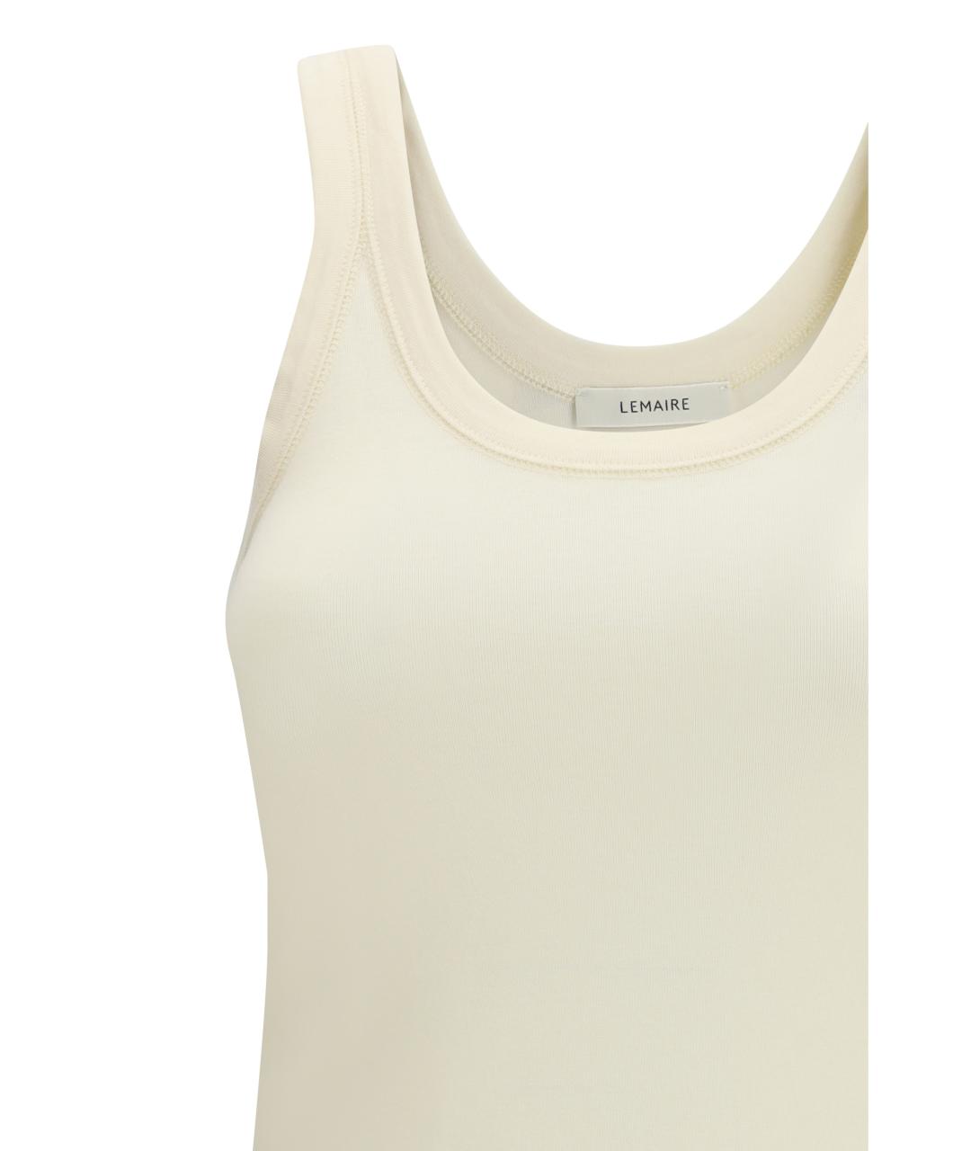 LEMAIRE Бежевая хлопковая майка, фото 3