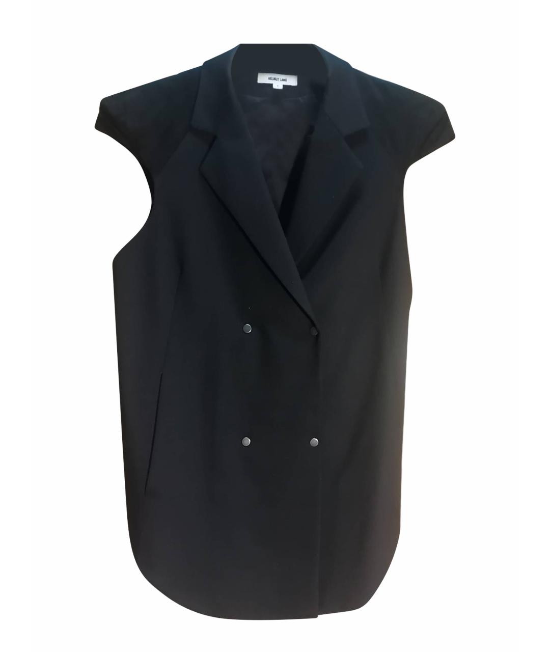 HELMUT LANG Черная шерстяная жилетка, фото 1