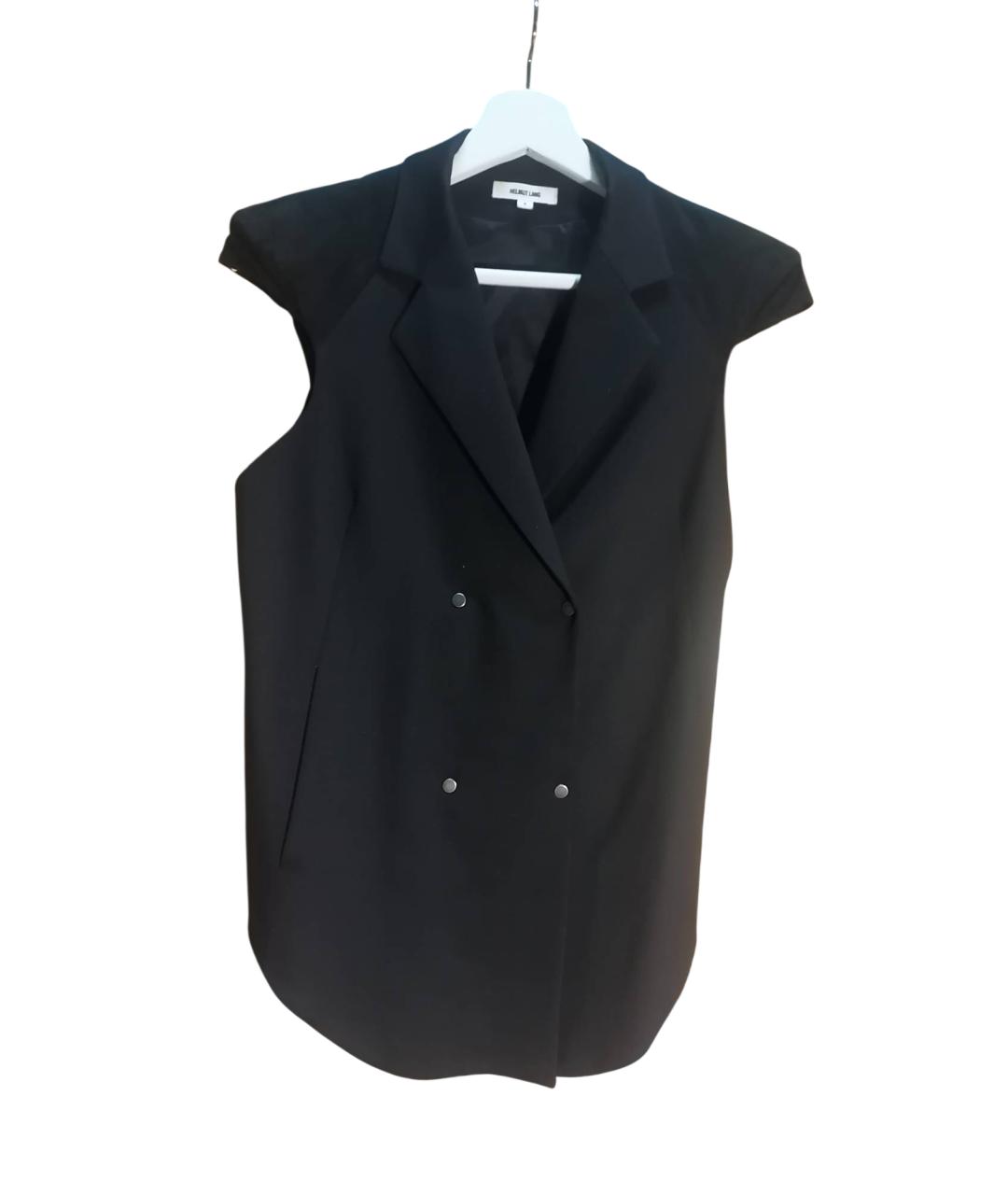HELMUT LANG Черная шерстяная жилетка, фото 6