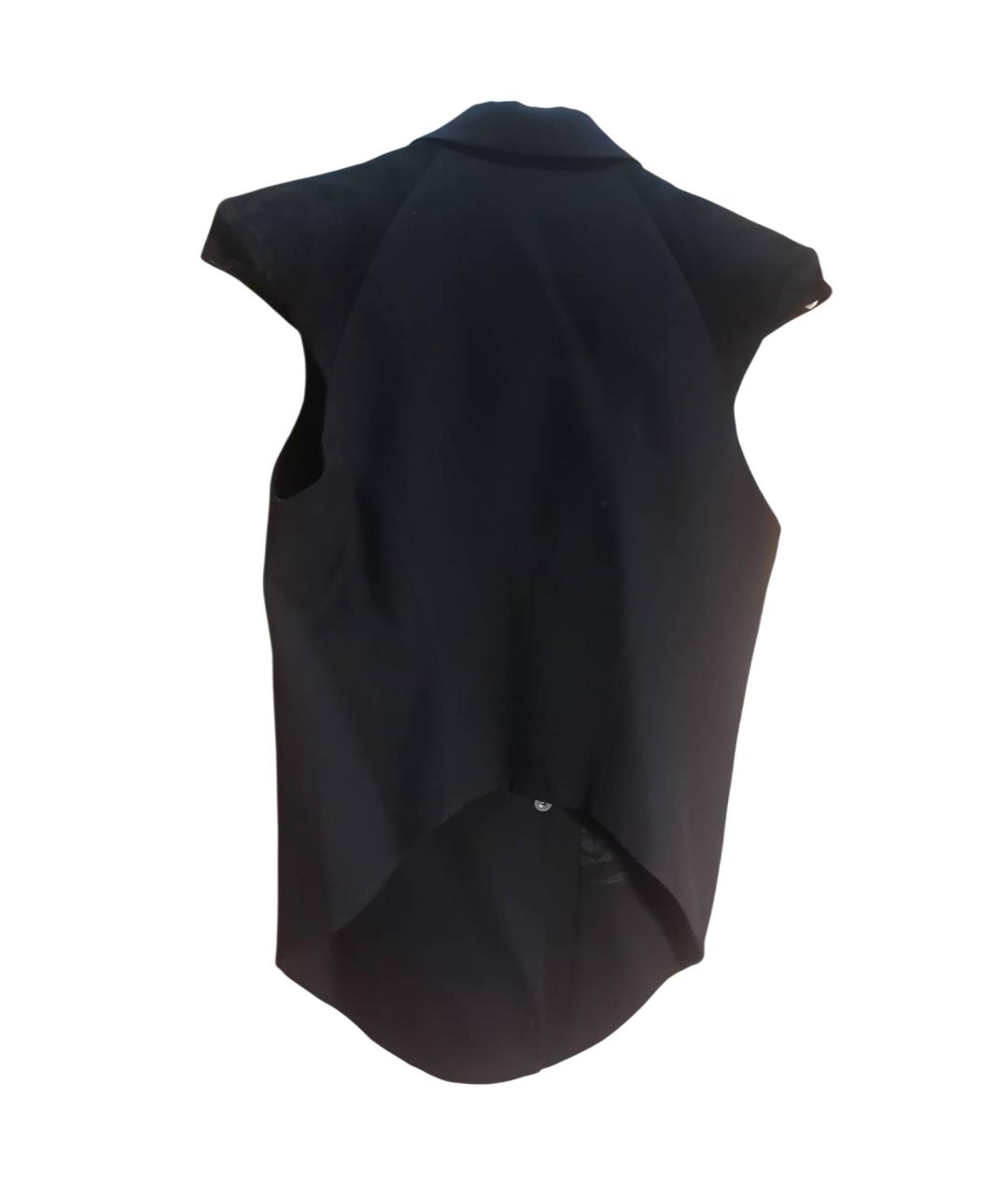 HELMUT LANG Черная шерстяная жилетка, фото 2