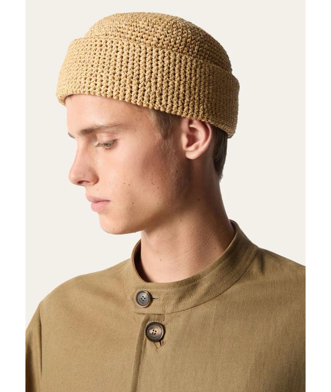 LORO PIANA Бежевая шапка, фото 2
