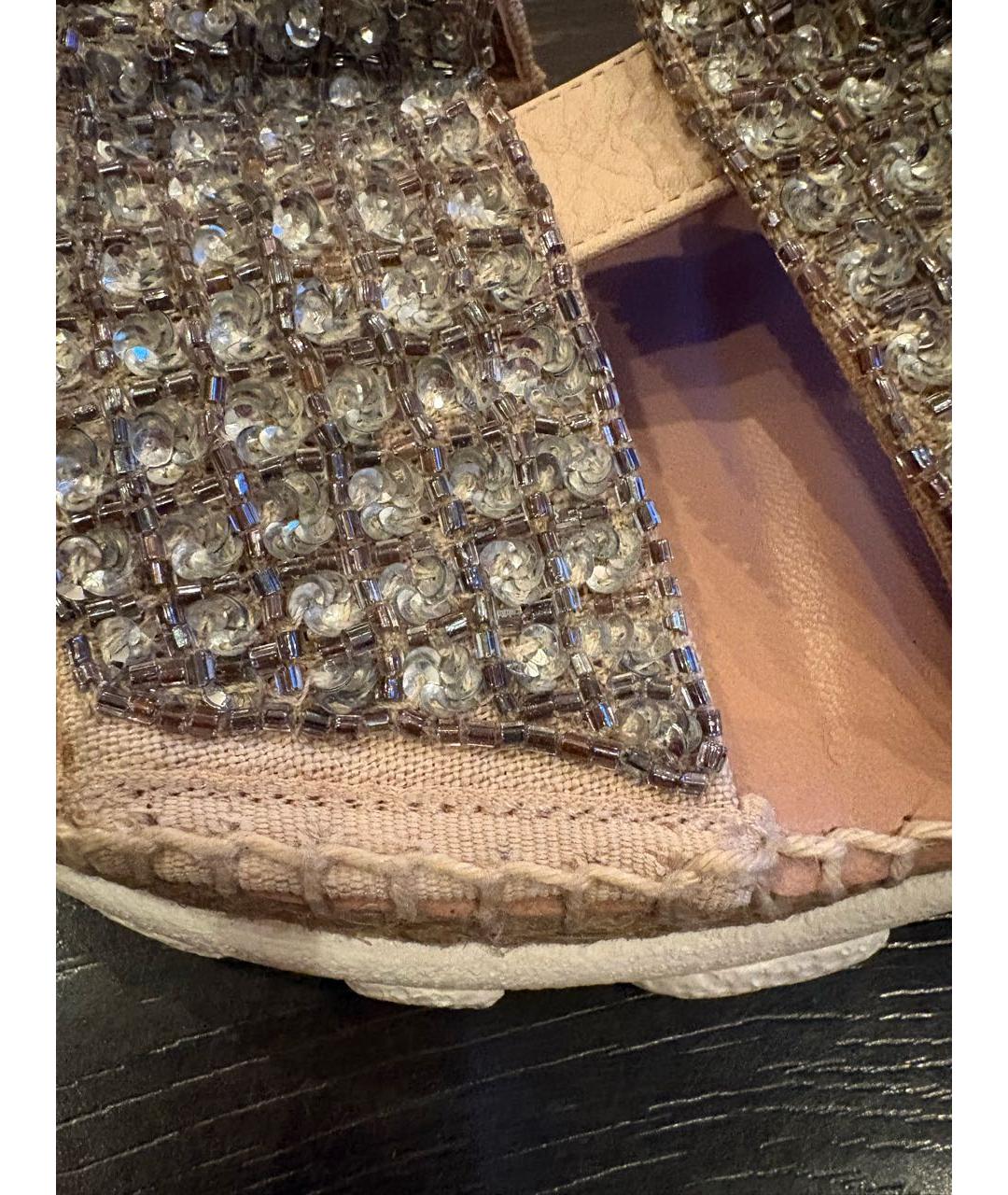 TWIN-SET Серебряные кожаные шлепанцы, фото 4