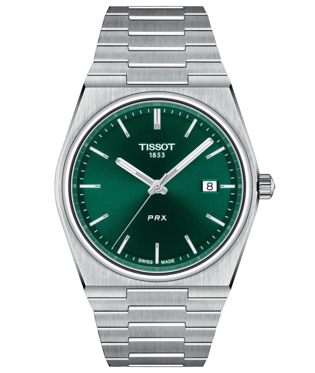 TISSOT Зеленые серебряные часы, фото 4