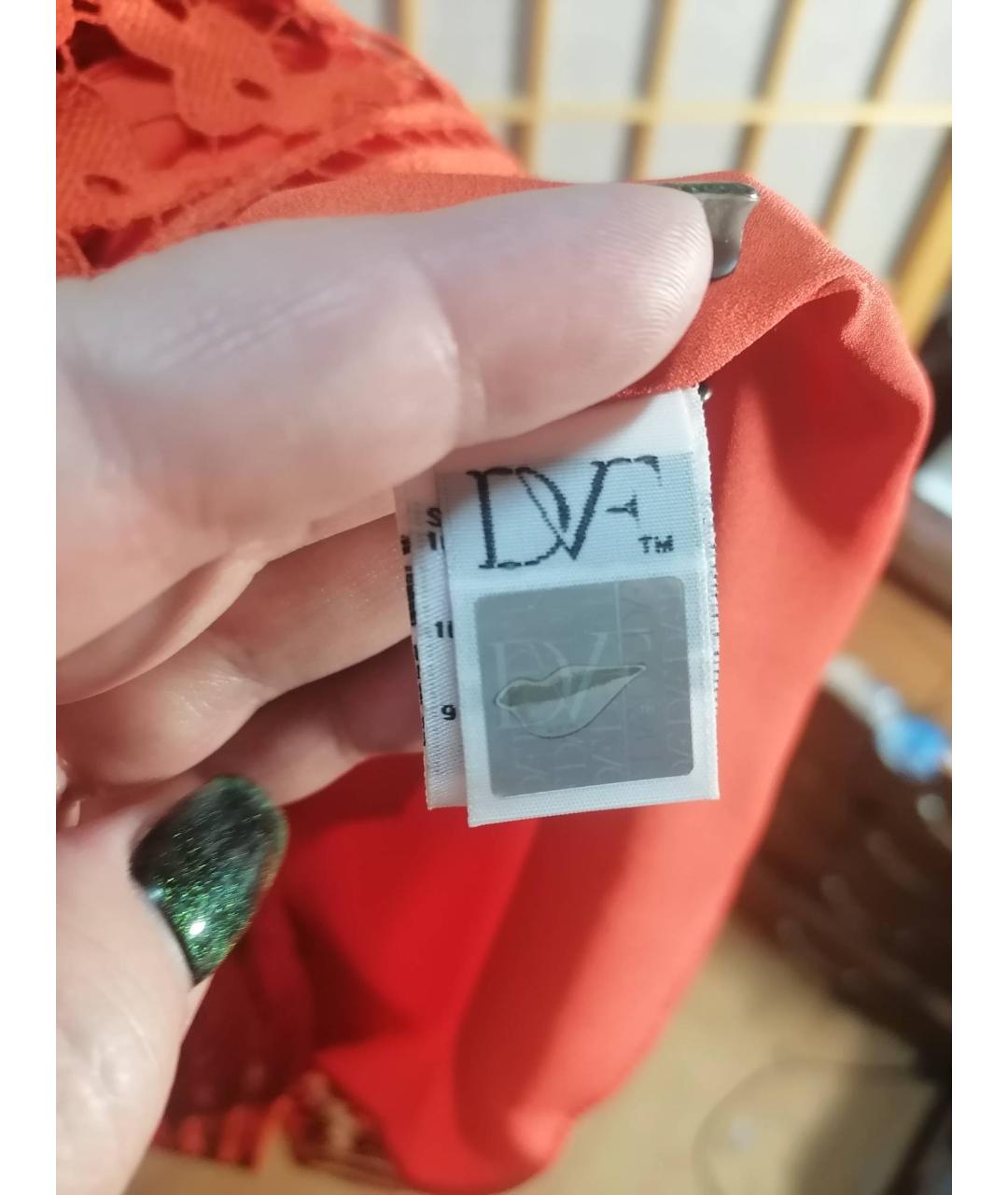 DIANE VON FURSTENBERG Красное полиэстеровое коктейльное платье, фото 5