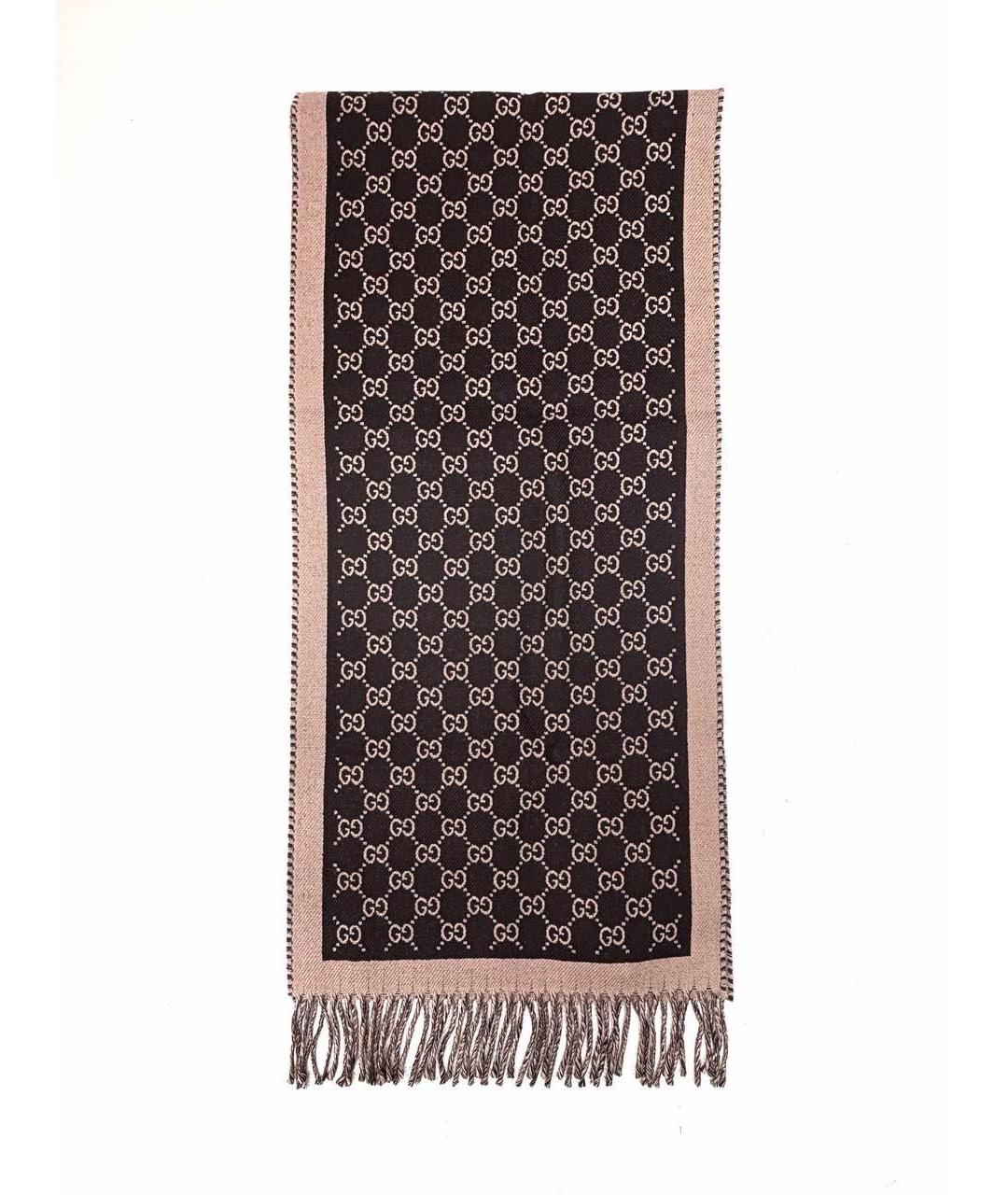 GUCCI Черный шерстяной шарф, фото 5