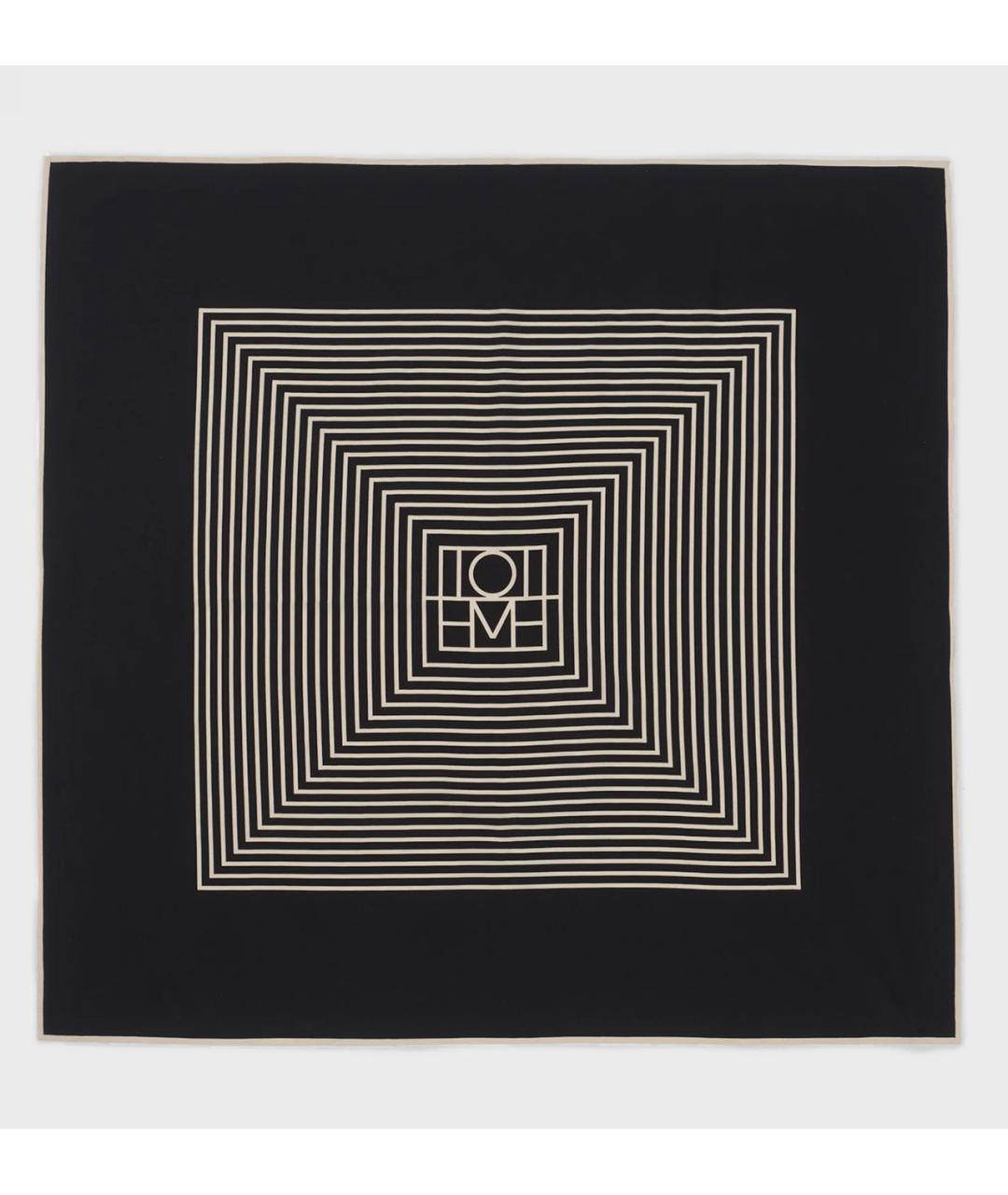 TOTEME Черный шелковый платок, фото 5