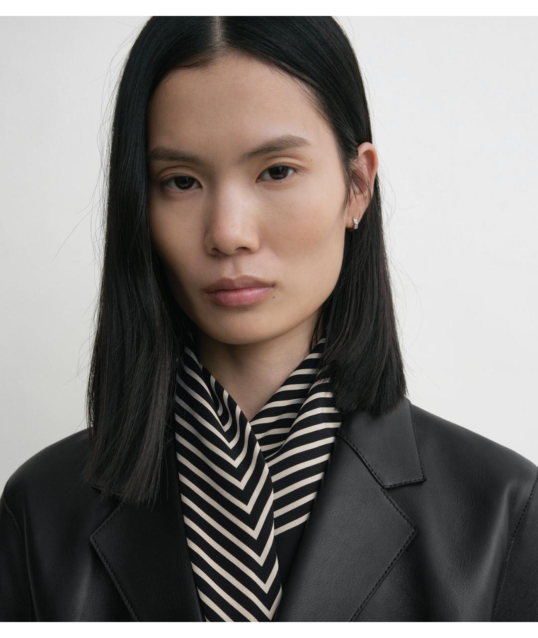 TOTEME Черный шелковый платок, фото 2