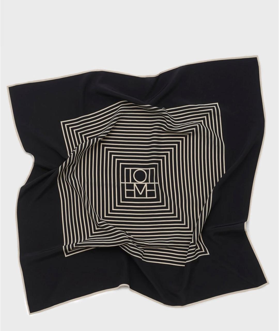 TOTEME Черный шелковый платок, фото 3