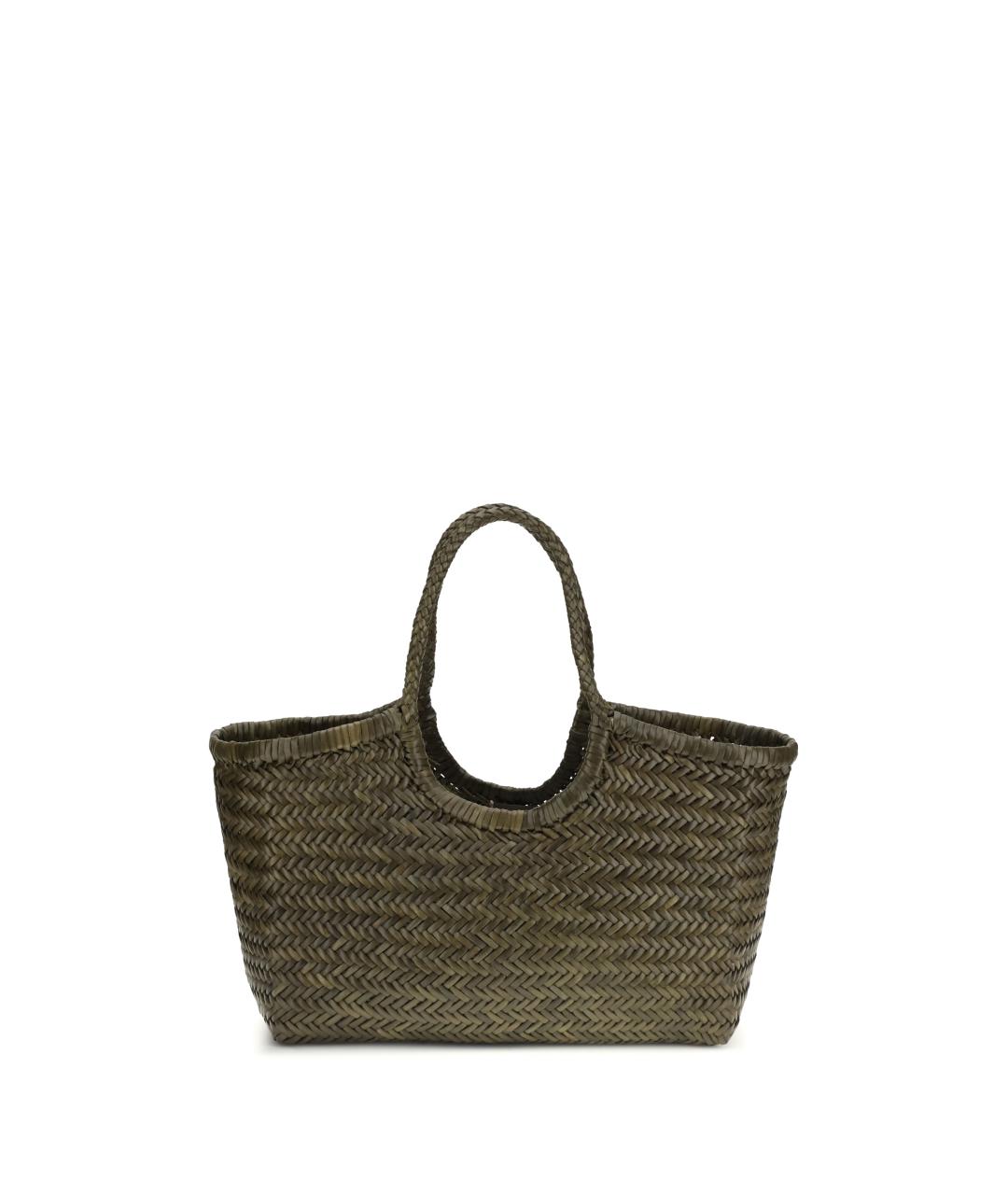 Dragon Diffusion Хаки кожаная сумка с короткими ручками, фото 1