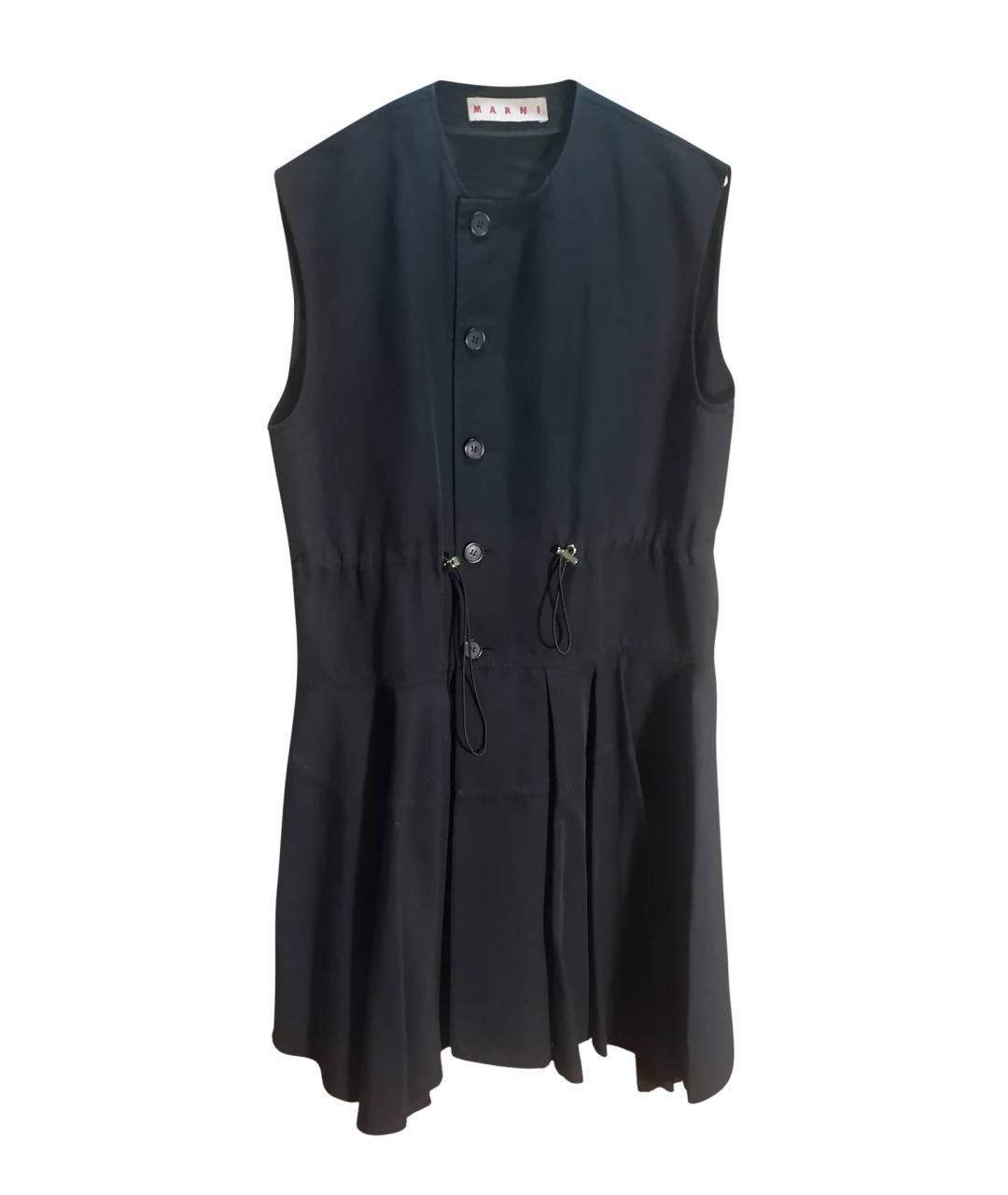 MARNI Черное хлопковое платье, фото 1