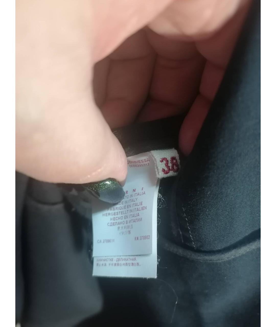 MARNI Черное хлопковое платье, фото 5