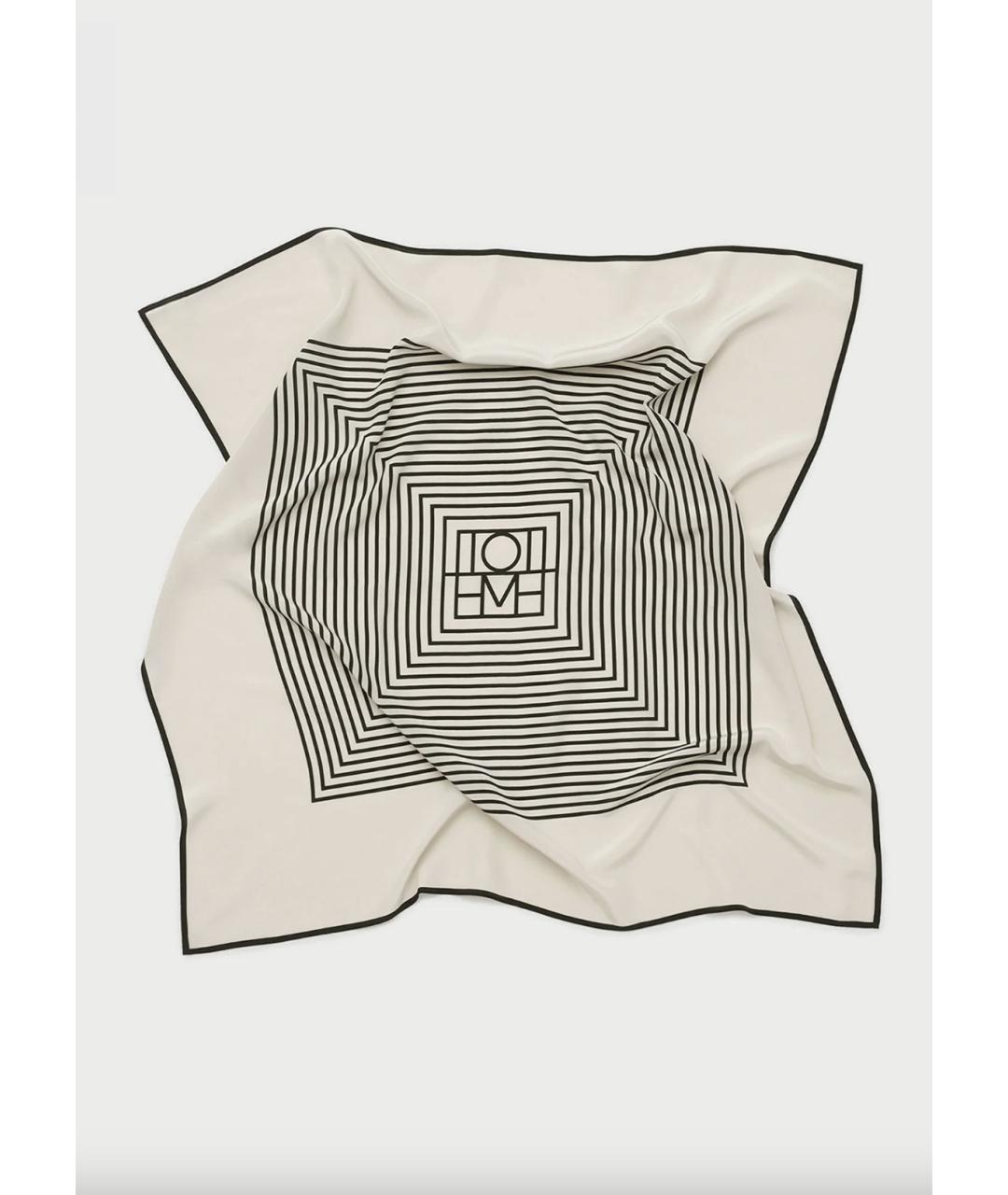 TOTEME Бежевый шелковый платок, фото 4