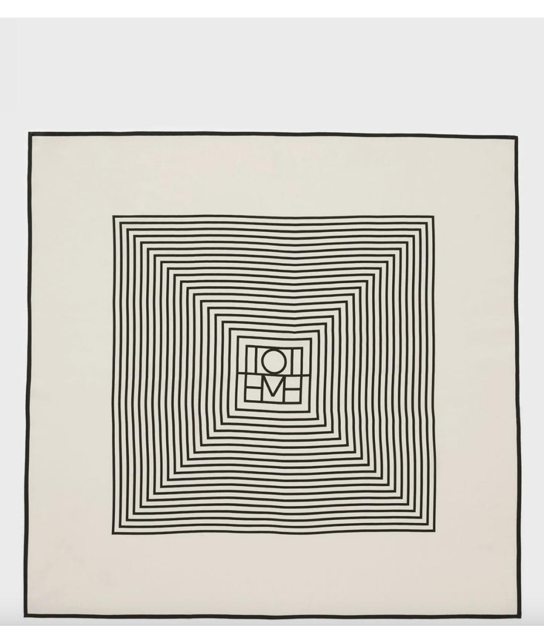 TOTEME Бежевый шелковый платок, фото 6