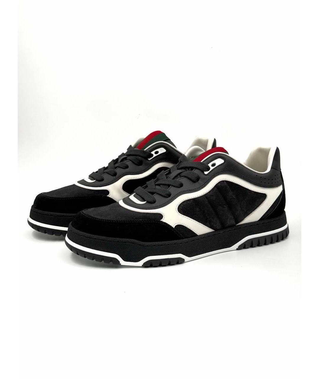 GUCCI Черные низкие кроссовки / кеды, фото 6