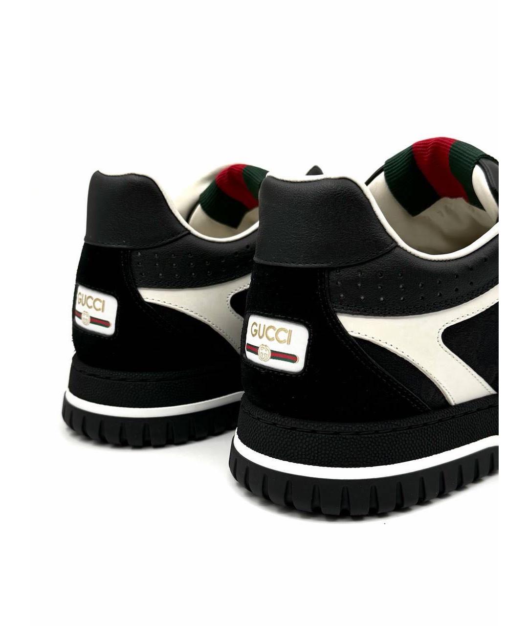 GUCCI Черные низкие кроссовки / кеды, фото 3