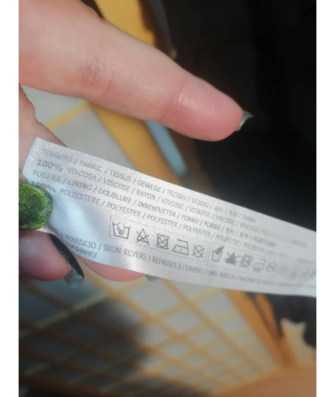 TWIN-SET Черное вискозное коктейльное платье, фото 6