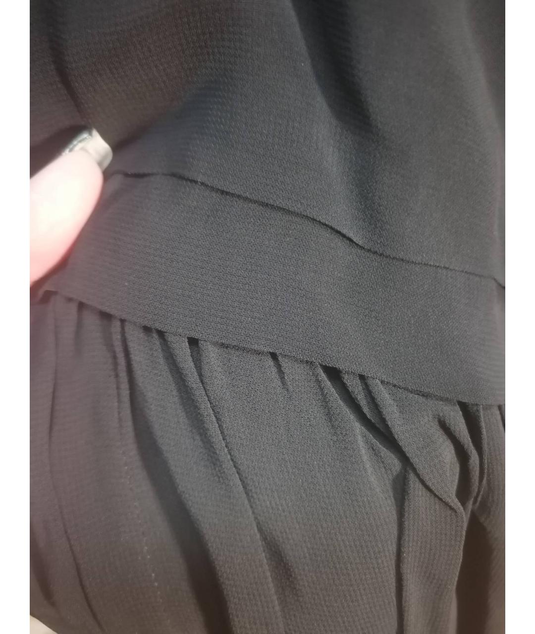 TWIN-SET Черное вискозное коктейльное платье, фото 4