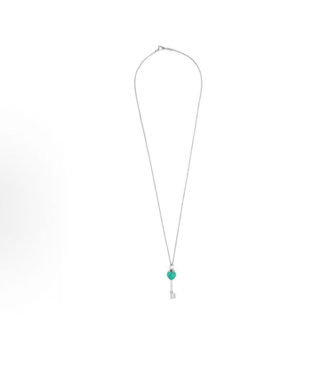 TIFFANY&CO Бирюзовая серебряная подвеска, фото 3