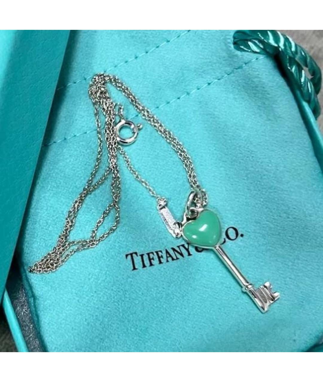 TIFFANY&CO Бирюзовая серебряная подвеска, фото 6