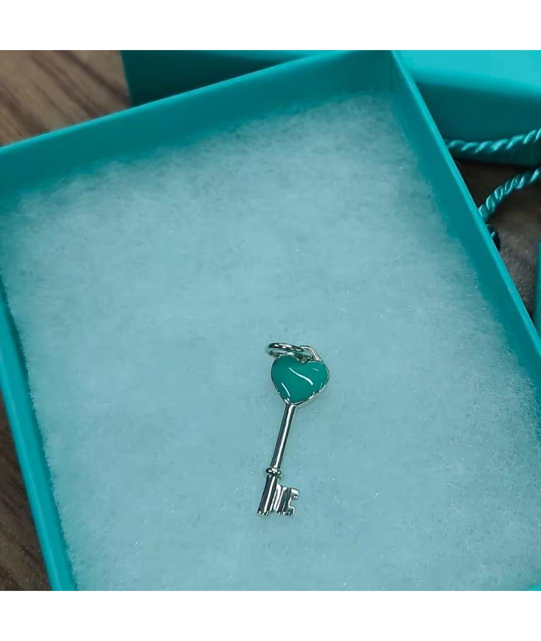 TIFFANY&CO Бирюзовая серебряная подвеска, фото 5