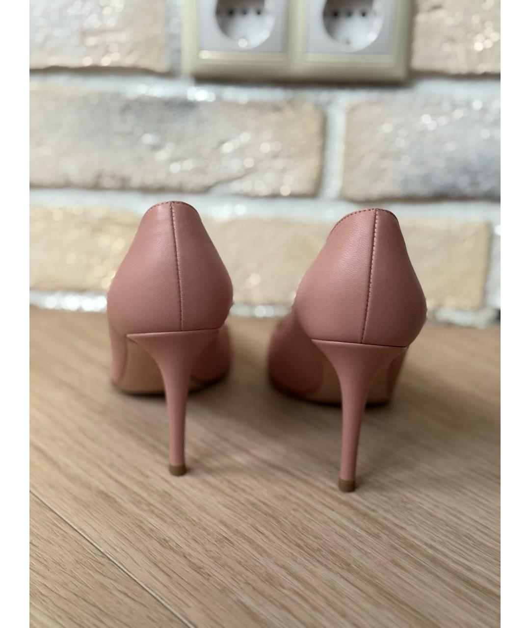 GIANVITO ROSSI Розовые кожаные туфли, фото 5