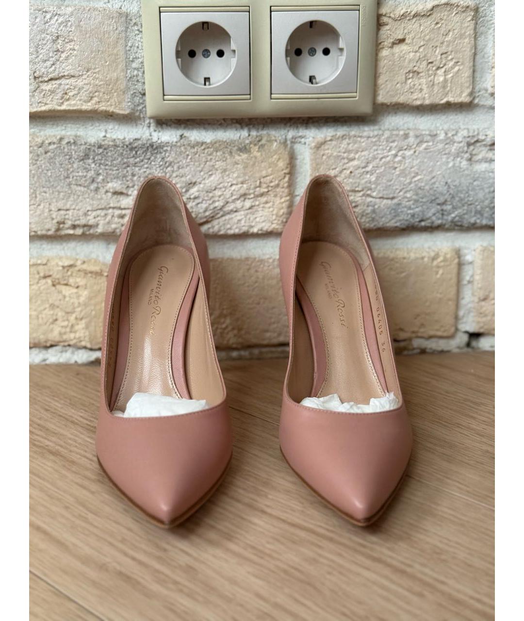 GIANVITO ROSSI Розовые кожаные туфли, фото 3