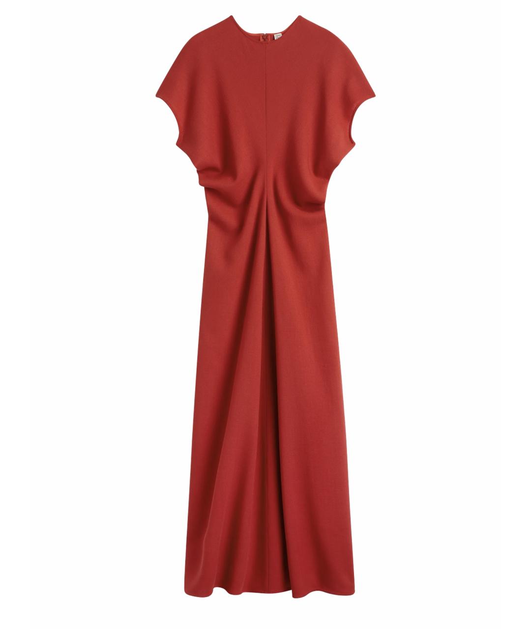 TOTEME Красное шерстяное повседневное платье, фото 1