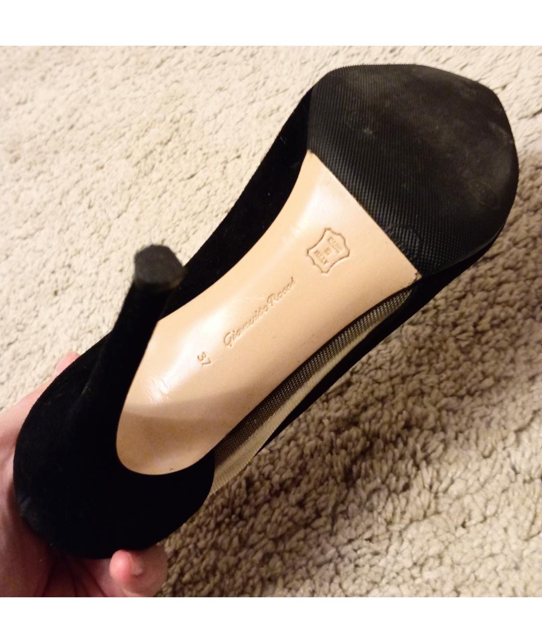 GIANVITO ROSSI Черные замшевые туфли, фото 4
