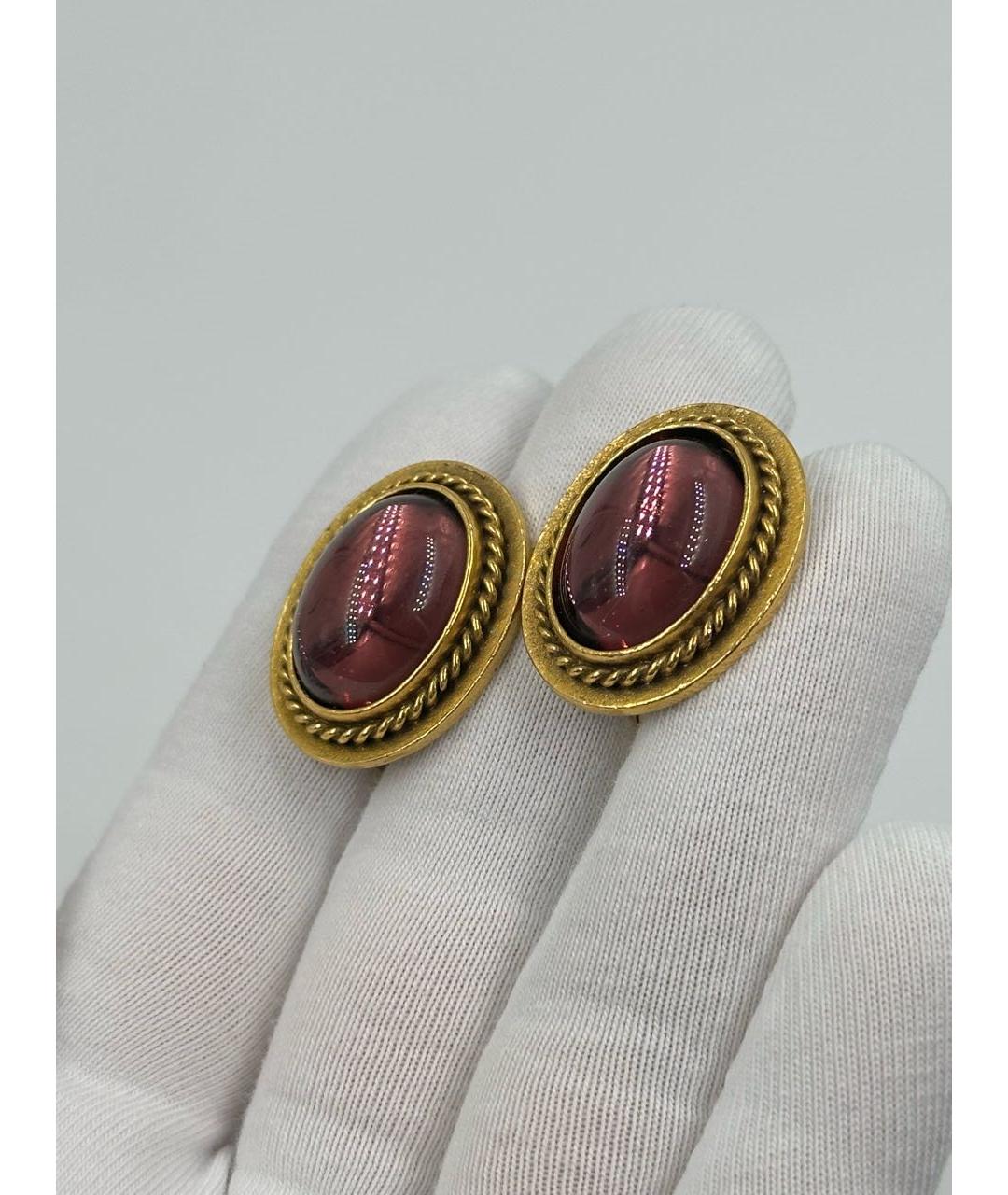 SAINT LAURENT Фиолетовые клипсы, фото 5